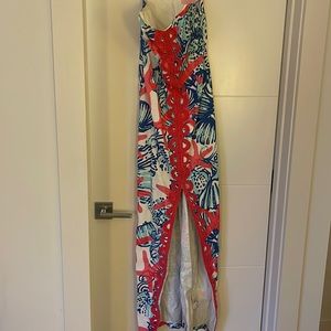 Strapless maxi dress